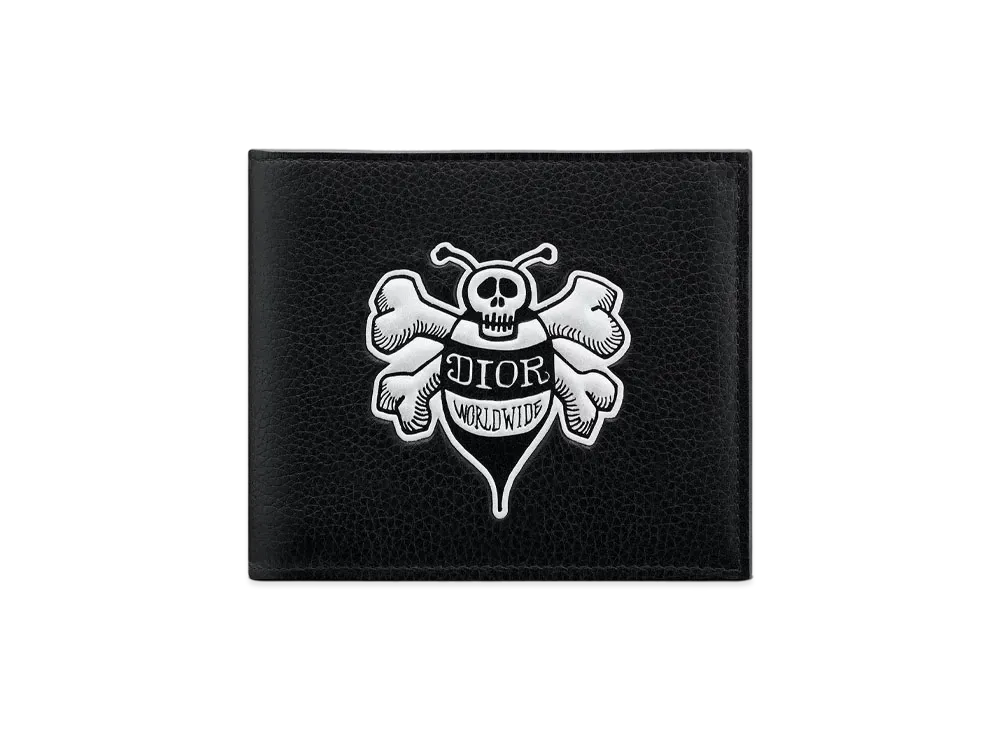 Dior x Shawn Stussy Bee Wallet (8 Card Slot) "Black"