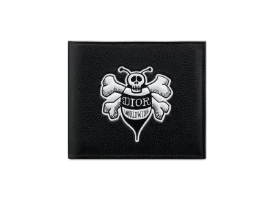 Dior x Shawn Stussy Bee Wallet (8 Card Slot) "Black"