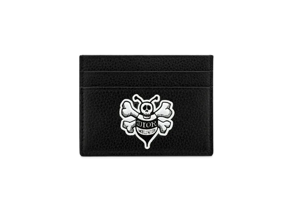 Dior x Shawn Stussy Bee Card Holder (4 Card Slot) "Black"
