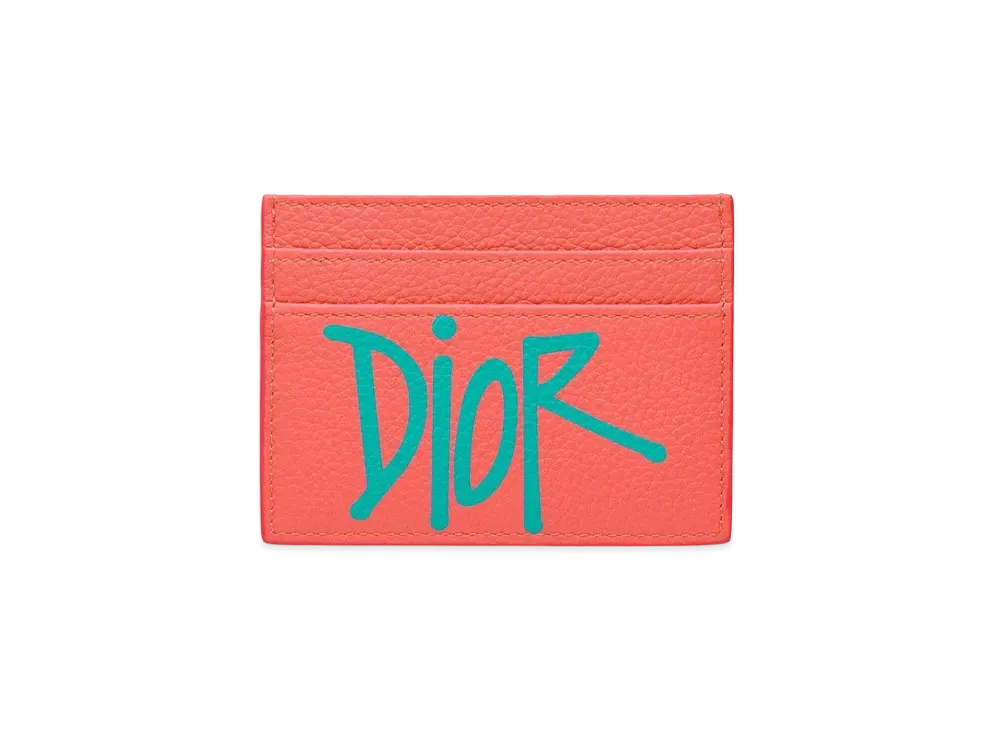 Dior x Shawn Stussy Card Holder (4 Card Slot) "Pink/Green"