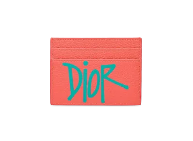Dior x Shawn Stussy Card Holder (4 Card Slot) "Pink/Green"