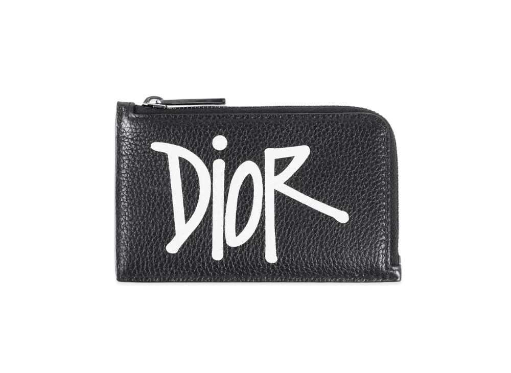 Dior x Shawn Stussy Zipped Card Holder "Black"