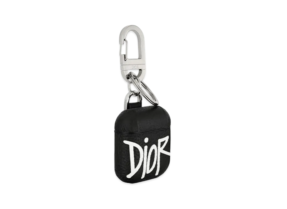 Dior x Shawn Stussy Logo Airpods Case "Black"