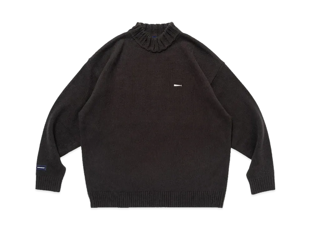 DESCENDANT Strand Mock Neck Knit "Black"