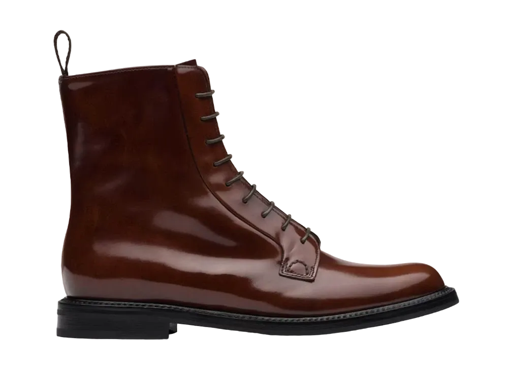 Church’s Women's Alexandra Polished Binder Calf "Tabaco" DT0093_9EM_F0AEY Diamond Rubber Sole