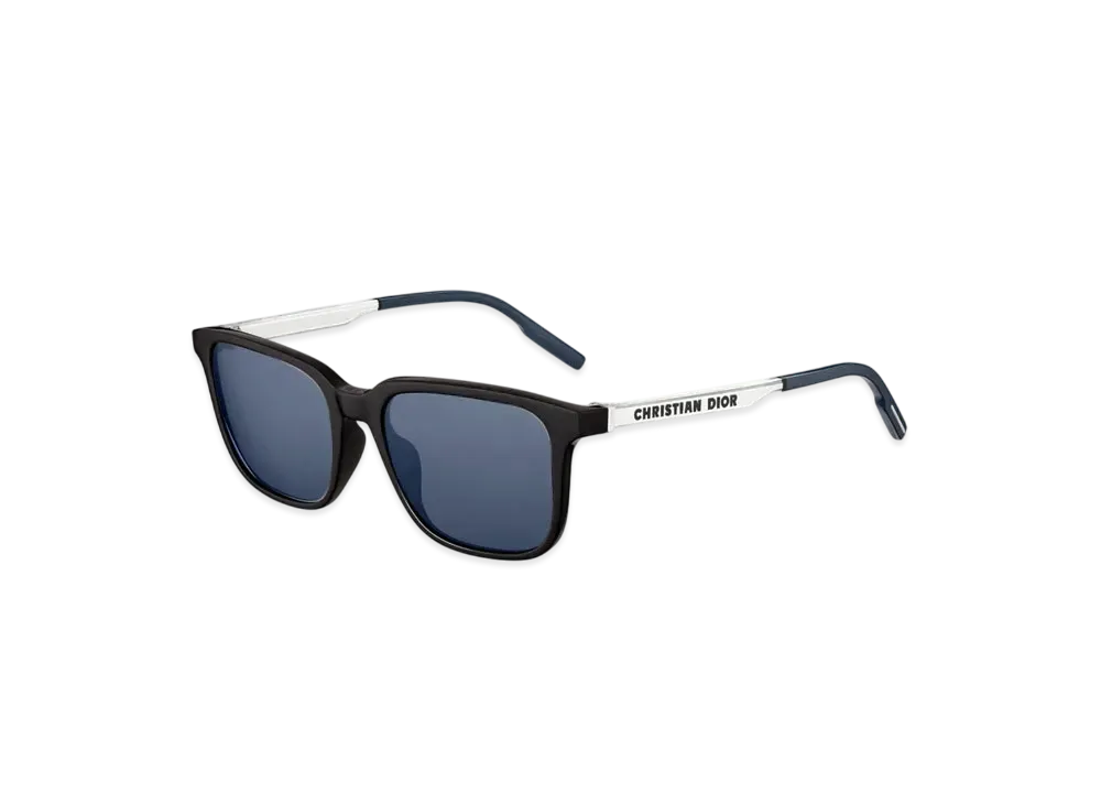 Dior Tag SU Rectangular Sunglasses "Black"