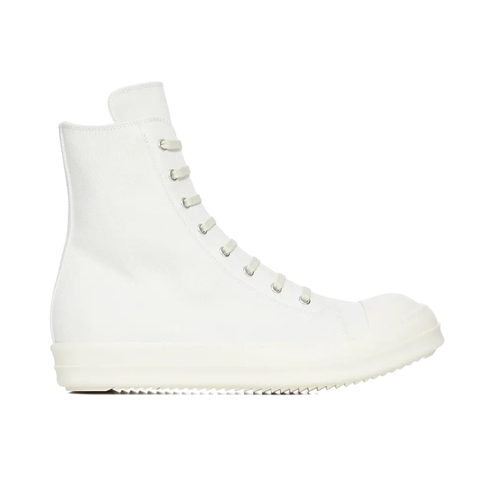 Rick Owens DRKSHDW 13oz Overdyed Denim Sneaks "Cream/Milk"