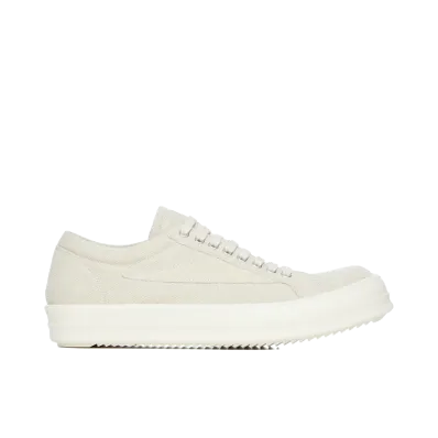 Rick Owens DRKSHDW Vintage Sneaks Overdyed Denim and Suede Leather "Triple Milk"