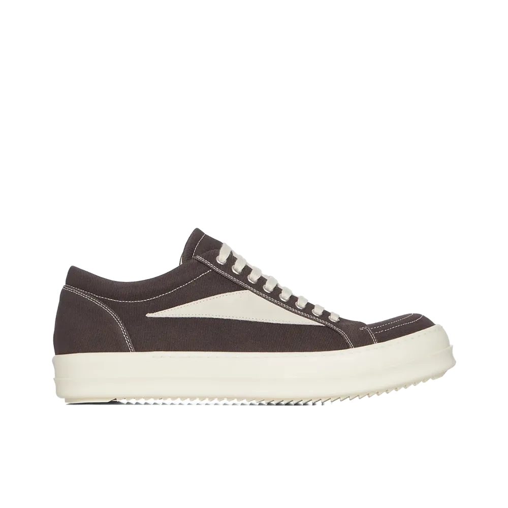 Rick Owens DRKSHDW Vintage Sneaks Overdyed Denim and Suede Leather "Grape/Milk"