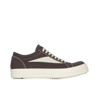 Rick Owens DRKSHDW Vintage Sneaks Overdyed Denim and Suede Leather "Grape/Milk"