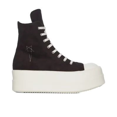 Rick Owens DRKSHDW Mega Bumper Sneaks Brushed Cotton "Black/Pearl"