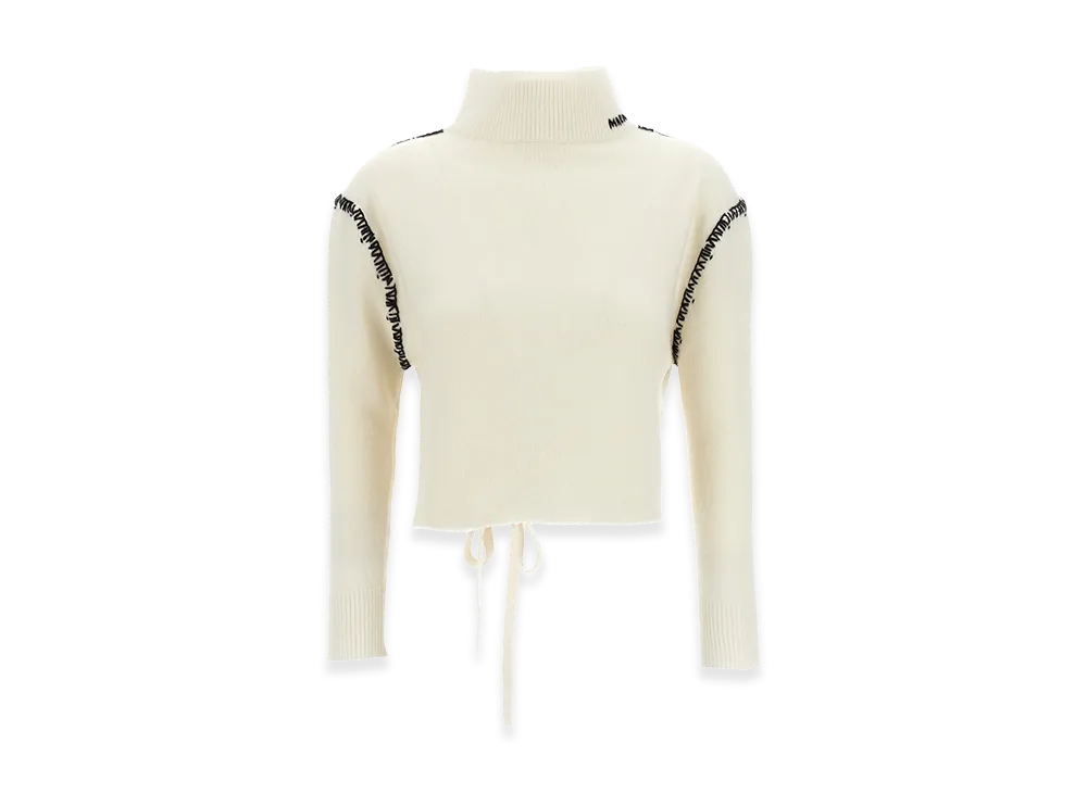 MARNI Women's Mending Detail Cardigan "White/Black"