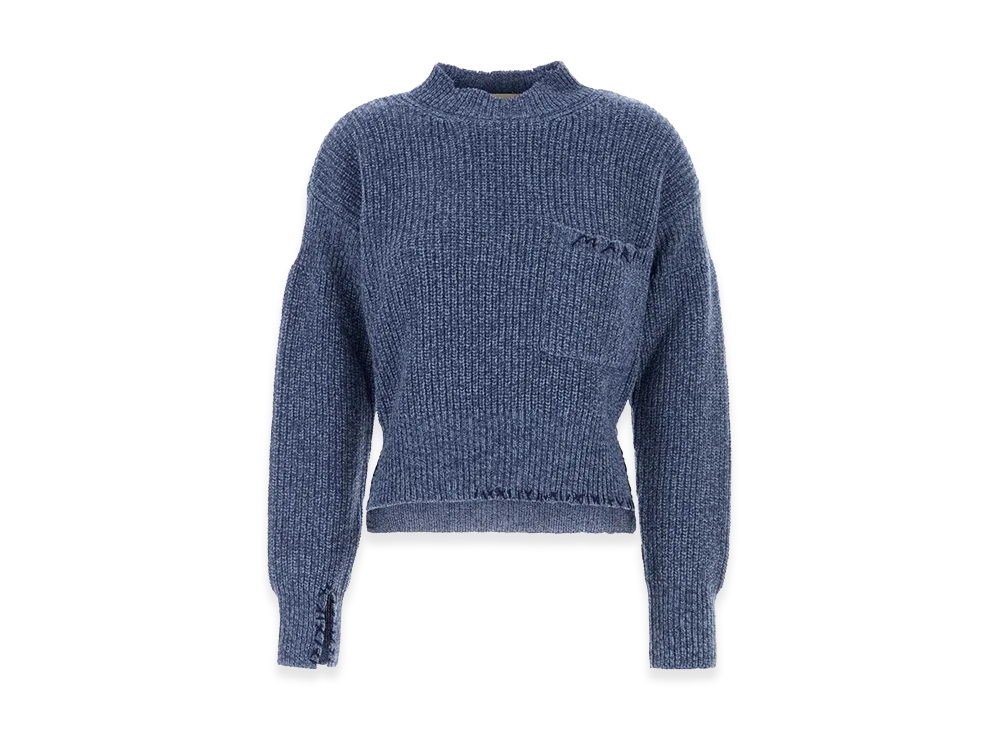 MARNI Women's Melange Wool Sweater "Blue"
