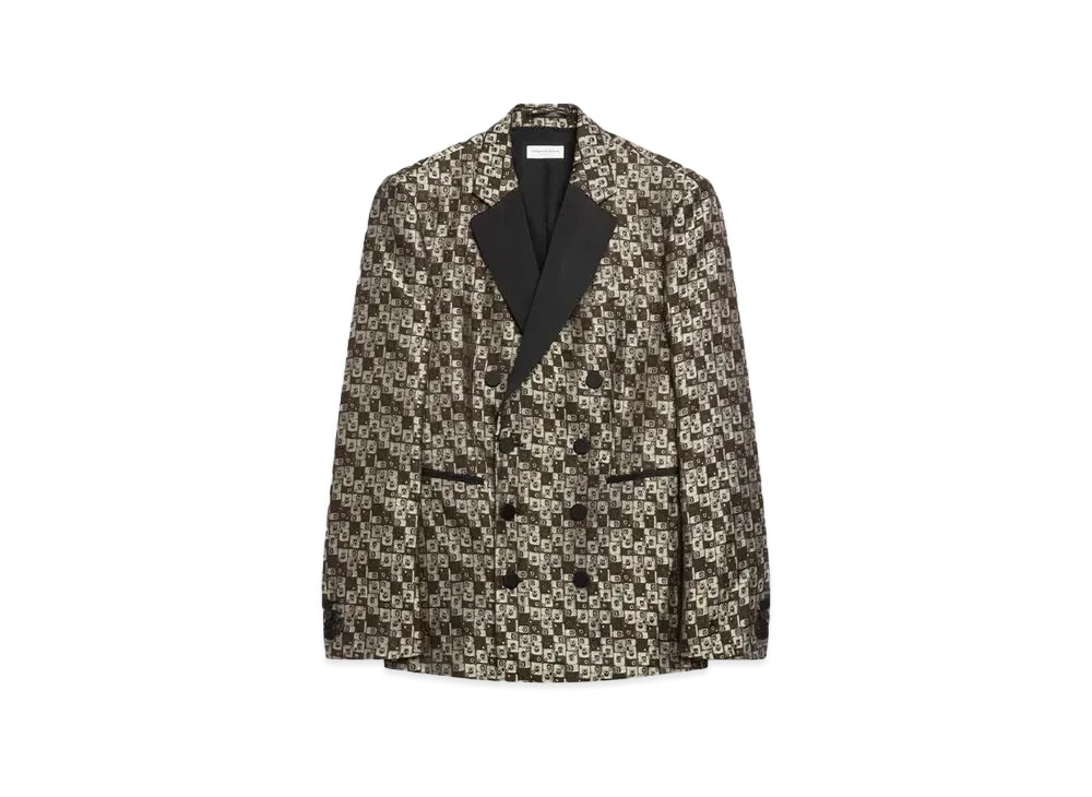 DRIES VAN NOTEN Tight Tuxedo Blazer "Brown"