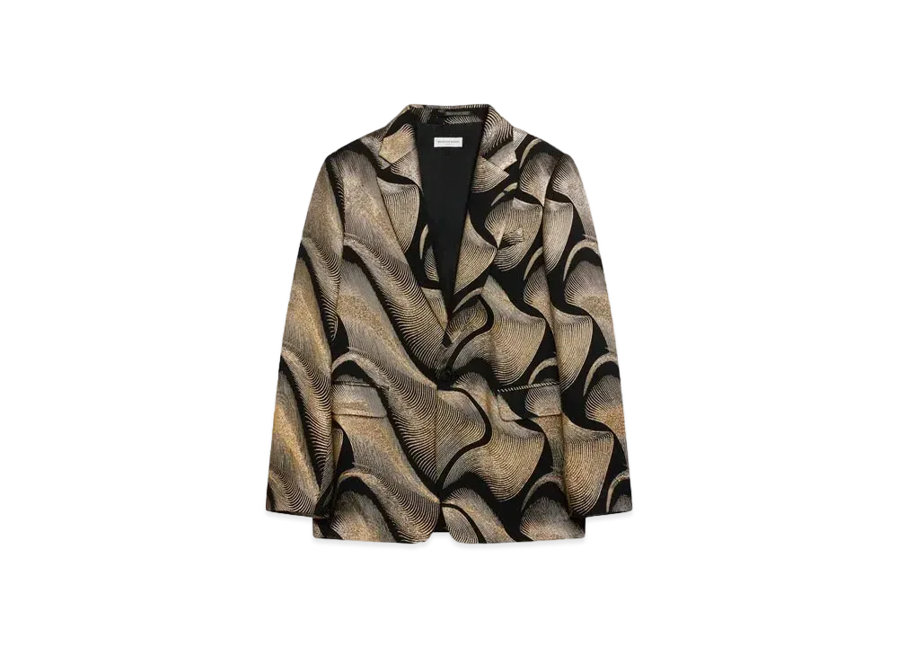 DRIES VAN NOTEN Jacquard Blazer "Black"