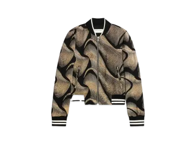 DRIES VAN NOTEN Jacquard Bomber "Black"