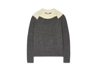 DRIES VAN NOTEN Crochet Wool Sweater "Grey"