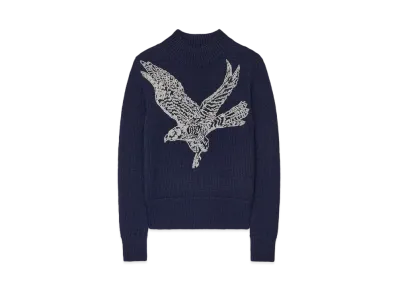 DRIES VAN NOTEN Embroidered Pullover "Navy"