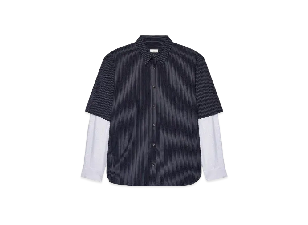 DRIES VAN NOTEN Double Sleeve Shirt "Navy"