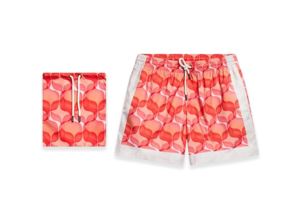 DRIES VAN NOTEN Printed Swim Shorts "Red"