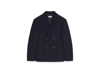 DRIES VAN NOTEN Wool Boxy Blazer "Navy"