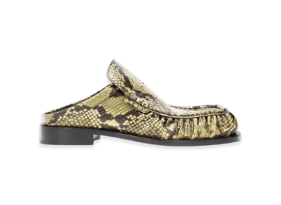 DRIES VAN NOTEN Snake Print Loafers "Green"