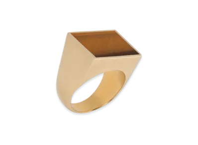 DRIES VAN NOTEN Signet Ring "Tiger Eye"