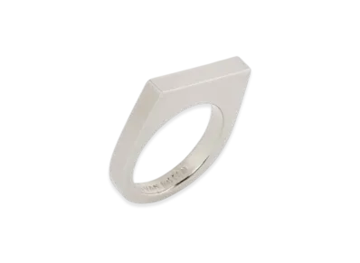 DRIES VAN NOTEN Thin Signet Ring "Antic Silver"