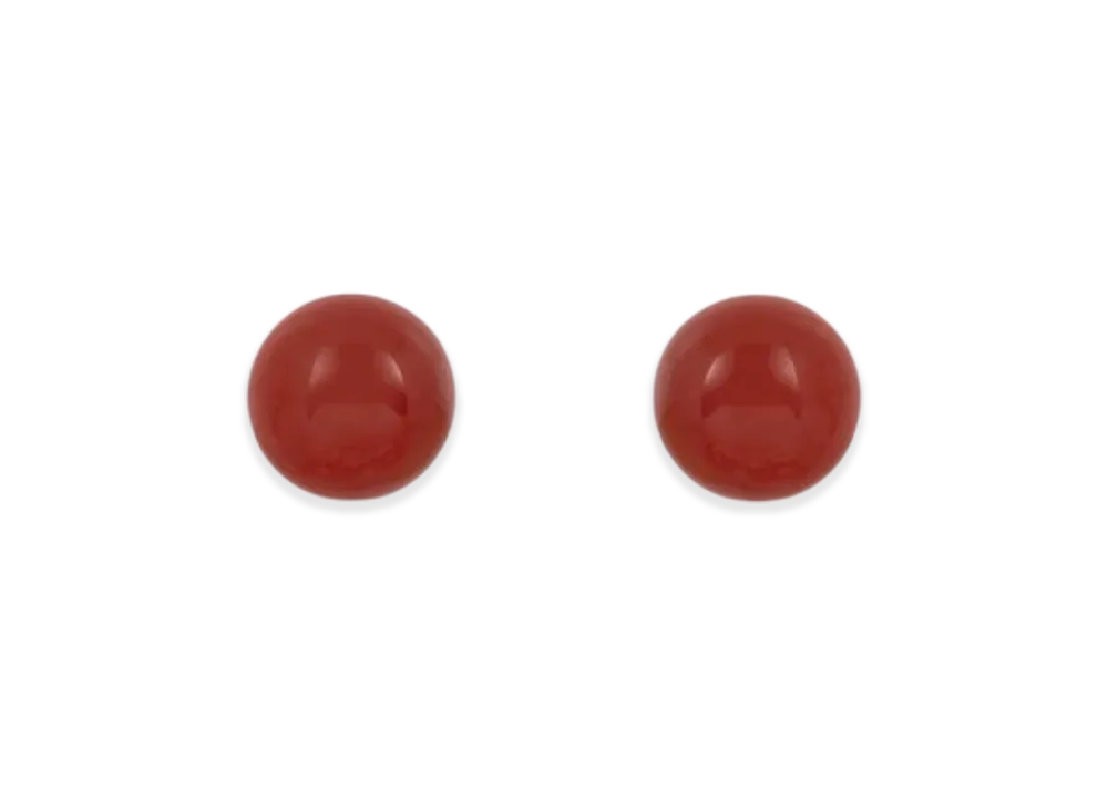 DRIES VAN NOTEN Colored Ear Studs "Dark Red"