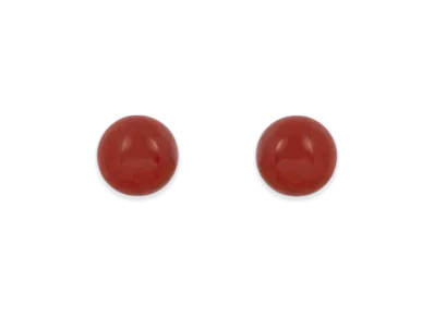 DRIES VAN NOTEN Colored Ear Studs "Dark Red"