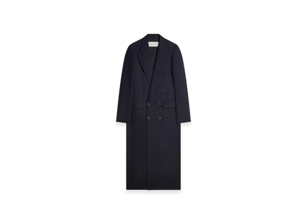 DRIES VAN NOTEN Double-Breasted Coat "Navy"