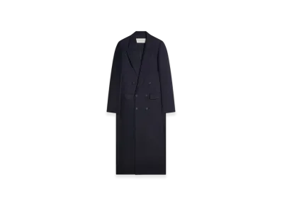 DRIES VAN NOTEN Double-Breasted Coat "Navy"