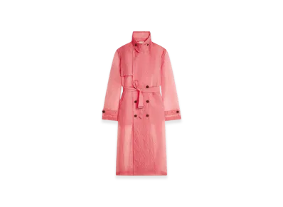 DRIES VAN NOTEN Semi-Sheer Coat "Light Red"