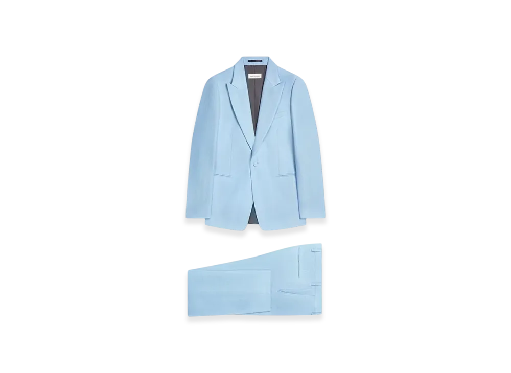 DRIES VAN NOTEN Fitted Tuxedo "Light Blue"