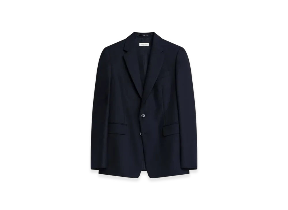 DRIES VAN NOTEN Slim Fit Wool Blazer "Navy"