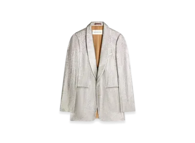 DRIES VAN NOTEN Slim Fit Blazer "Silver"