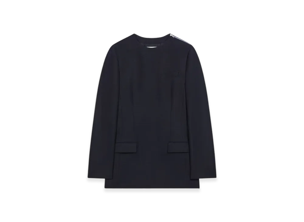 DRIES VAN NOTEN Slim Fit Tunic Blazer "Navy"