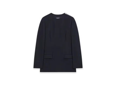 DRIES VAN NOTEN Slim Fit Tunic Blazer "Navy"