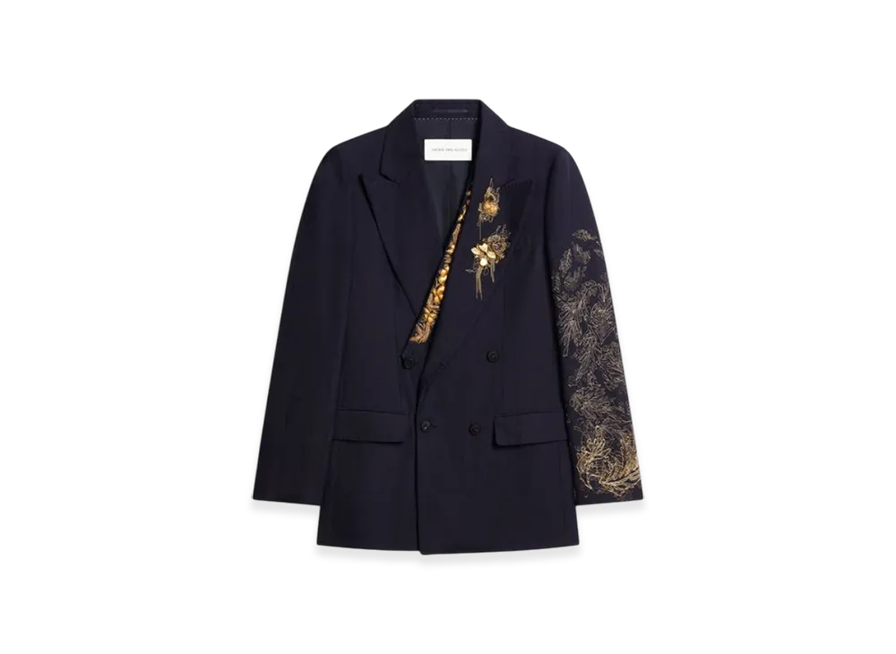 DRIES VAN NOTEN Embellished Blazer "Navy"