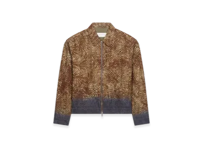 DRIES VAN NOTEN Printed Cotton Jacket "Brown"