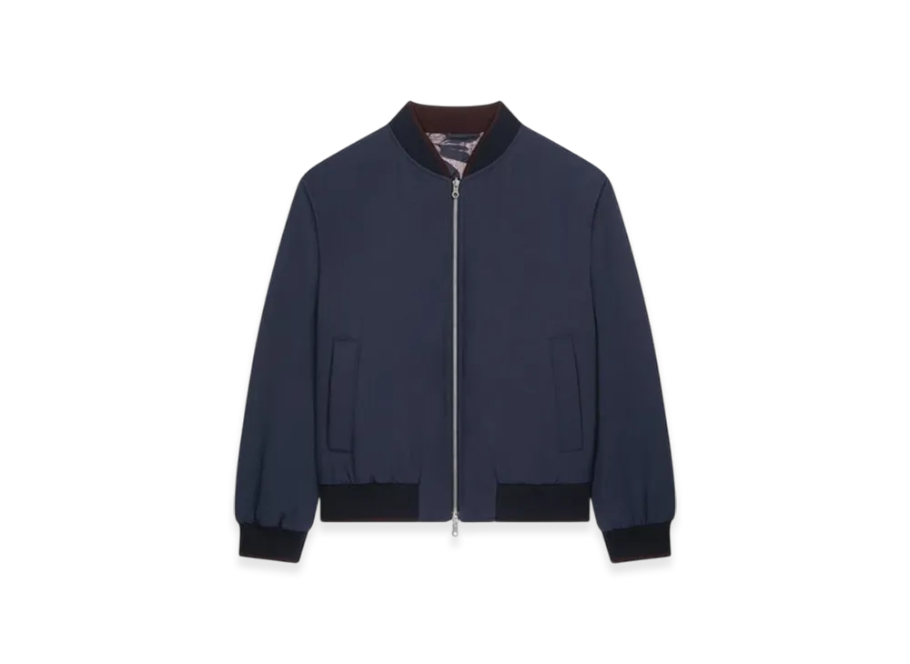 DRIES VAN NOTEN Reversible Bomber "Navy"