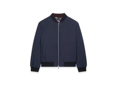 DRIES VAN NOTEN Reversible Bomber "Navy"