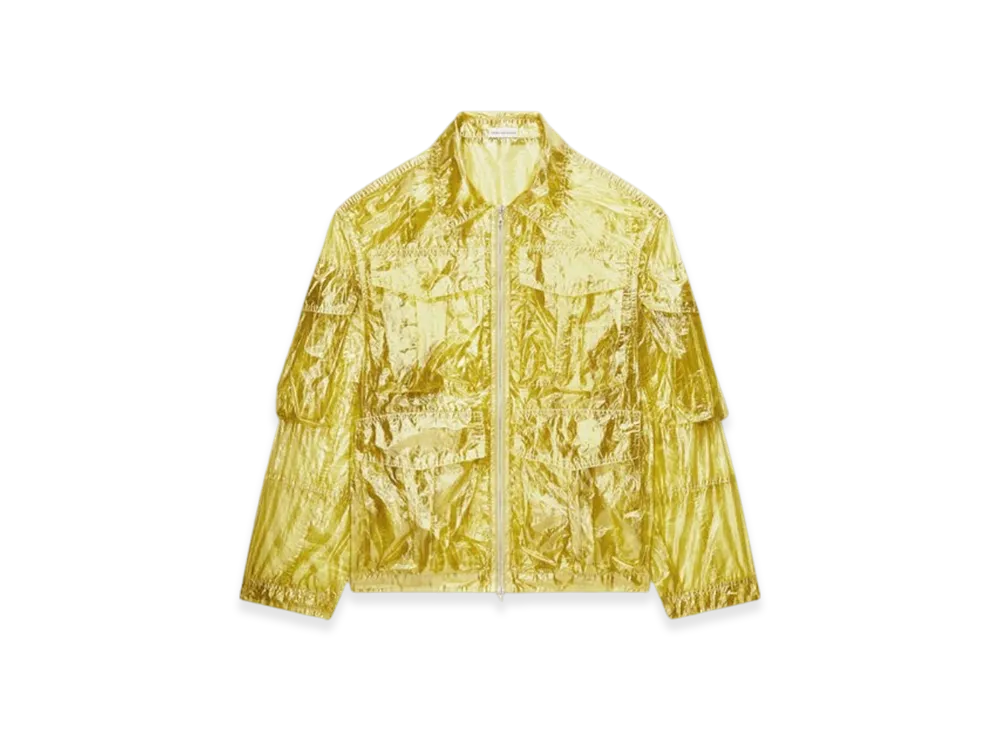DRIES VAN NOTEN Overdyed Transparent Jacket "Lime"