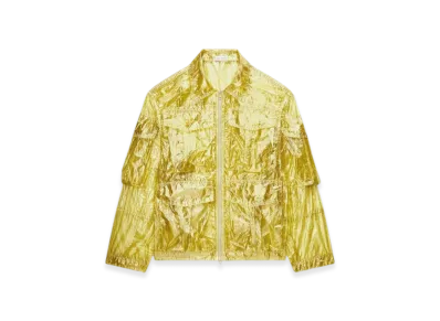 DRIES VAN NOTEN Overdyed Transparent Jacket "Lime"