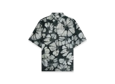 DRIES VAN NOTEN Silk Short Sleeve Shirt "Green"