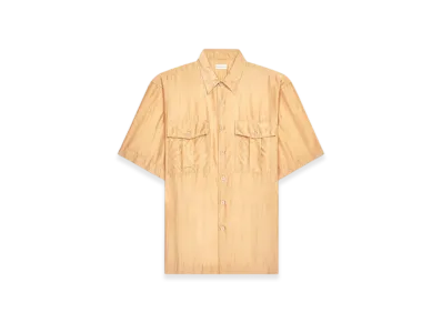 DRIES VAN NOTEN Silk Short Sleeve Shirt "Beige"