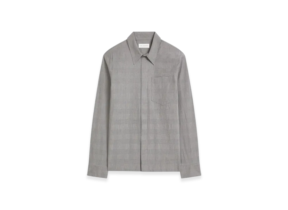 DRIES VAN NOTEN Cotton Zip Shirt "Grey"