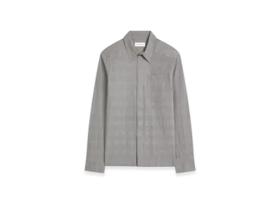 DRIES VAN NOTEN Cotton Zip Shirt "Grey"
