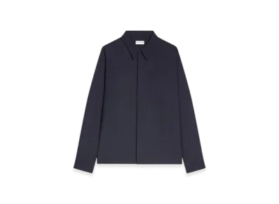 DRIES VAN NOTEN Cotton Zip Shirt "Navy"