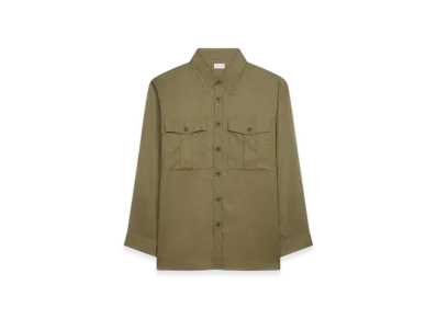 DRIES VAN NOTEN Oversized Cotton Shirt "Khaki"